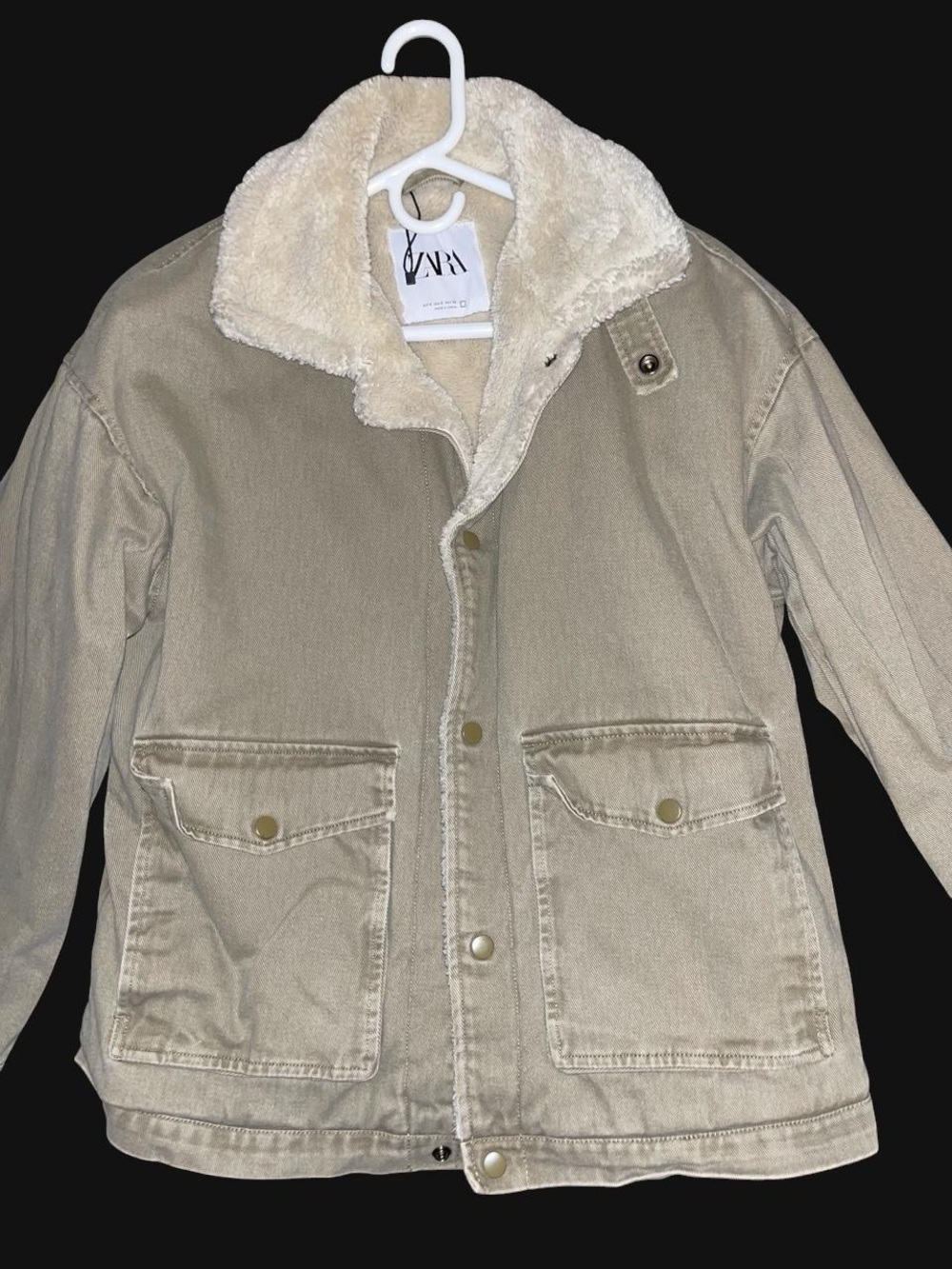ZARA men’s green aviator jacket